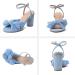 XTZYGLFD Women s Summer Thick Heel Sandals - High Heel Bow Design Large Size Available Blue 5 UK - Perfect for Comfort & Style - Buy Online on GoSupps.com