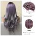 Uevies Violet Gray Synthetic Wig - 66 cm Natural-Looking Corrugated Hair for Women | Perfect for Cosplay & Daily Wear - Buy Online on GoSupps.com
