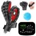 Rehabilitation Robotic Gloves with Three Levels of Heating Modes to help with hand Stroke Rehabilitation Adjustable Training Intensity Finger Training Device. Left Hand-S