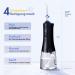 Wireless Electric Mouth Shower - 4 Modes 6 Nozzles USB Charging 300ml Oral Irrigator IPX7 Waterproof Tooth Cleaner - Black - Buy Online on GoSupps.com