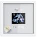 1Dino Baby Sonogram Keepsake Picture Frame, Deluxe Ultrasound Frame- Large 10x10 White Natural Wood Photo Frame- Gift Idea for Expecting Parents, Baby Shower, First Time Mom/Dad Gifts, Nursery Decor