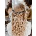 IYOU Crystal Wedding Hair Vines Black Rhinestone Bride Headband Flower Bridal Guest Hair Accessories for Women
