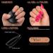 Vixi 500 Short Coffin/Ballerina Nail Set with Prep File - Clear Express Full Cover False Fingernail Extensions - 10 Sizes - Salon & Home Use - Buy Online on GoSupps.com