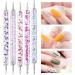 Nail Art for Women 5Pcs/Set Nail Pen Long Lifespan Easy to Use Acrylic Double-Head Nail Art Drawing Liner for Beauty Nail Art Brush for Salon - Buy Online on GoSupps.com