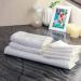 linendo Cotton Linen Waffle Weave Washcloths 12x12 White - Set of 4 | Absorbent & Soft Face Towels for Home & Kitchen - Buy Online on GoSupps.com