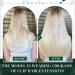 Runature Clip-In Real Hair Extensions | Blonde Straight 40cm | 3pcs 50g #60 | Smooth & Natural Look - Buy Online on GoSupps.com
