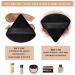 BLMHTWO 12-Piece Triangle Powder Puff Set for Pressed and Loose Powder - Dual-Use Cotton Puffs with Strap for Flawless Makeup Application - Buy Online on GoSupps.com