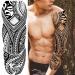 NEZAR Maori Temporary Tattoo Sleeve - 11 Sheets, Tiki Turtle Manta, Black Dragon Totem, Waterproof Fake Tattoo Sleeves for Men and Women - Buy Online on GoSupps.com