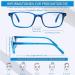 Cojwis 2 Pack Reading Glasses - Blue Light Blocking Spring Hinge Anti-Dizzy - Unisex (1 Red & 1 Blue 1.75x) - Buy Online on GoSupps.com