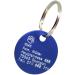 Dog tag with engraving - ID tag - address tag - address plate - individual - personalized - diamond engraving (blue-matt)