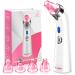 Blackhead remover pore vacuum, Facial Pore Cleaner, Electric Acne Comedone Whitehead Extractor Tool with 5 suction power, 4 probes, Blackhead Remover Suction for Women & Men (Pink)