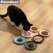 Pawdoer Ceramic Shallow Cat Dish 3 Pack - Whisker Fatigue Free Bowls for Short Legged Munchkin Cats in Blue, Yellow, and Pink - Buy Online on GoSupps.com
