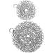 2 Packs Stainless Steel Scrubber 4" and 6" Chainmail Scrubber for Cast Iron Pans Round Reusable Cast Iron Cleaner for Oven Wok Cleaning Cast Iron Scrubber - Buy Online on GoSupps.com