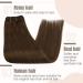 FSHINE 30cm Dark Brown Clip-In Hair Extensions - Remy Silky Soft 50g #4 - 3PCs Real Ethhair - Buy Online on GoSupps.com