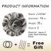 JJstar 2PCS Messy Bun Hair Pieces - Curly Fake Hair Buns for Women - High Heat Resistant Synthetic Fiber Scrunchies - Gray & White Tips - Buy Online on GoSupps.com