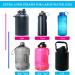 Hiware Extra Long 14.5 Reusable Silicone Straws for 1 Gallon Water Bottle - 2 Pack with Cleaning Brush - Buy Online on GoSupps.com