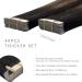 Buy If-of-Hearted Real Hair Tape Extensions | 40pcs 100g 40cm Balayage Natural Black to Chestnut Brown - Invisible & Seamless - Buy Online on GoSupps.com