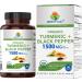 Brieofood Organic Turmeric with Black Pepper 1500mg  45 Servings  Vegetarian  Gluten Free  90 Vegetarian Tablets