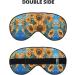 Unisex Sunflower Oil Painting Sleep Mask - Double-Sided Eye Mask for Sound Sleep & Skin Care - Buy Online on GoSupps.com