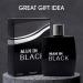 NovoGlow Man in Black for Men - Luxurious Aroma in Each 3.4 fl Oz Black Glass Bottle - Top Notes of Bergamot and Pineapple Formulated with Essential Oils - Fantastic Gift Choice - Grey Suede Pouch - Buy Online on GoSupps.com
