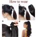Ponytail Extension - Clip-In Braid Heat-Resistant Hair Parts 18 Maroon Mix Dark Red - Realistic Smooth & Wavy Hair - Buy Online on GoSupps.com