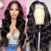 22 Inch HD Transparent 13X4 Lace Front Body Wave Wigs Human Hair Lace Frontal Human Hair Wigs Pre Plucked for Black Women 150% Density Brazilian Body Wave Wig with Baby Hair Natural Hairline 22 Inch 13*4 Body