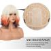 Yamel Wavy Bob Wig with Bangs - Shoulder Length Short Curly Wig in Foxy Hair Colour for Women - Buy Online on GoSupps.com