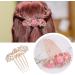 Create idea Flower Hair Comb Rhinestone Wedding Bride Headpiece Decorative Hair Accessories for Wedding Bridal French Twist Bun Full Updos Low Bun Hairstyles Pink - Buy Online on GoSupps.com