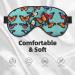 Unisex Butterfly & Cello Print Sleep Eye Mask - Soft Comfort for Travel Yoga & Shift Work - Buy Online on GoSupps.com