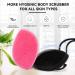 HieerBus Silicone Body Scrubber Flat Shower Brush Gentle Exfoliating and Massage Long Bristles Lathers Well and More Hygienic Than Traditional Loofah 1 Pack (Black) 3rd-black - Buy Online on GoSupps.com