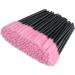GCQQ 50Pcs Disposable Mascara Wands - Black/Pink Spoolies for Lash Extensions & Eyebrow Separation - Buy Online on GoSupps.com