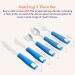 Special Supplies Adaptive Utensils Set - Non-Weighted, Non-Slip Handles for Hand Tremors, Arthritis, Parkinson's or Elderly Use - Stainless Steel Cutlery Set - Blue - Buy Online on GoSupps.com