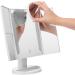 LED Lighted Makeup Vanity Mirror Set | Portable Trifold Design with 1x Magnification | Bright Daylight HD Lighting for Clear Cosmetics Application - Buy Online on GoSupps.com