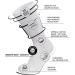 Cotton Diabetic Neuropathy Crew Socks 6-Pack (White, Size 10-13) - Men's Shoe Size 9-12 - Buy Online on GoSupps.com