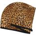 Leopard Print Coral Velvet Dry Hair Cap - Ideal for Home Travel Pool Parties & More | Quick-Dry Hair Solution - Buy Online on GoSupps.com