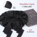 Silk Satin Bonnet for Curly Hair - Double Layer Reversible Sleeping Cap - Black - Buy Online on GoSupps.com