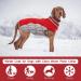 FUAMEY Padded Vest Dog Jacket - Reflective Winter Coat for Large Dogs - Red - Buy Online on GoSupps.com