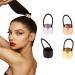 4 PCS Ponytail Holder Hair Cuff Elastic Scrunchies Glitter Hair Ties Gothic Punk Elastic Hair Accessories Plastic Ponytail Holder Cuffs for Women Girls (Gold  Silver  Rose Gold  and Black)