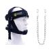 J Bryant Neck Harness Head Weight Lifting with Chain Adjustable Strap Neck Exercise Equipment Black-M(20"-23")