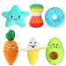 Kapetgo 6 Pack Luxury Dog Squeaky Toys for Puppy Cute Small Plush Dog Toys for Small Medium Dogs