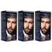 3x Tru Men Beard Coloration 80-Natural Black Brown 30 ml (pack of 3)