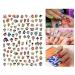Cute Cartoon Nail Art Sticker Decals - 3D Self-Adhesive Designer Stickers for Women, Kids, and Girls - Manicure Decoration Supplies - 6 Sheets - Buy Online on GoSupps.com
