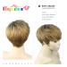 Short Hair Pixie Cut Wig | Natural Black Synthetic Wigs for Women | Cute Short Pixie with Bangs | Straight Slight Layered Wavy | R2/30# Ombre - Buy Online on GoSupps.com