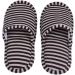 Keenso Reisen Foldable Slippers - Portable Reusable Soft Cotton Slipproof Indoor Travel Slippers for Women - Brown Stripes - Buy Online on GoSupps.com