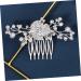 Angoily Rhinestone Five-tooth Hair Comb Hair Accessories for Pearl Hair Accessories Pearl Tiara Hair Combs for Women Rhinestone Hair Combs Alloy Rhinestones Bride Hair Piece - Buy Online on GoSupps.com