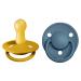 BIBSE de Lux Schnuller 2-pack BPA-free cherry shape nipple.Natural rubber/latex made in Denmark.6-18 months (2-pack) Mustard / Petrol size 2 (2-pack) Mustard / Petrol
