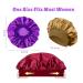 4-Piece Satin Hair Hood Set - Night Sleeping Caps with Hair Ties | Reusable Bonnet for Women & Girls - Black Red Violet Gold - Buy Online on GoSupps.com