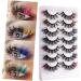 minkissy 7 Pairs False Lashes Cosplay Lashes Lash Extension Lash Clusters Cosmetic Lashes Colored Lashes Color Lashes Fake Lashes Individual Lashes Chemical Fiber - Buy Online on GoSupps.com