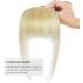YAMEL Bleach Blonde Clip-In Bangs Human Hair Extensions - Flat Face Fringe Hairpieces for Women - Buy Online on GoSupps.com
