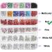 Nail Gems Flat Back Crystal Rhinestones 1500Pcs Red with Pick Up Tweezer - for Nail & Face Art Decoration - Buy Online on GoSupps.com